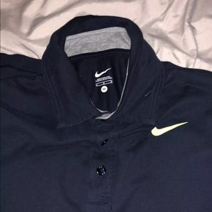 Navy Blue Nike Polo Shirt - Medium